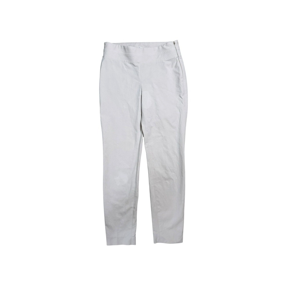 Brunello Cucinelli Pants Womens 2 Beige Twill Slim Cropped Classic Italy